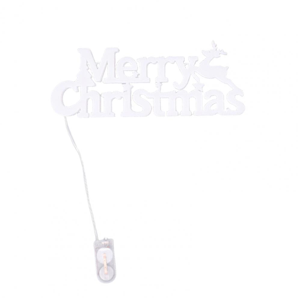 Pvc Weihnachts Schild Licht Feiertags Kranz Zubehör Helles Funkelndes Weihnachtsornament für DIY Kränze Fenster Fröhlich für Türen