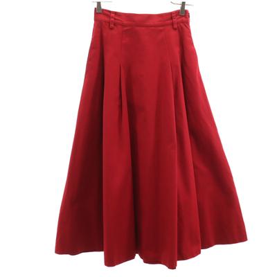 Sonny Label Midi Length Chino Tuck Flare Skirt 36 Reddish Women Used