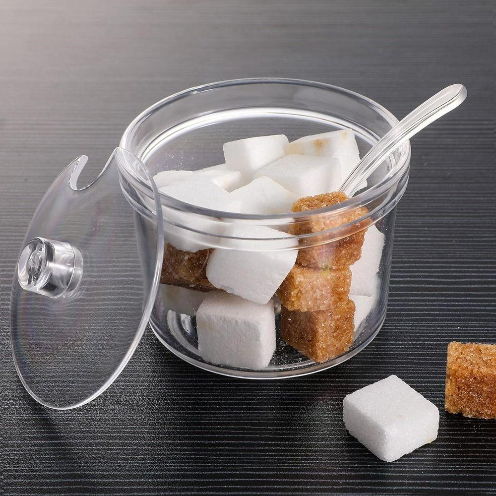 Anti-fall Seasoning Jar Transparent Condiment Container Acrylic Sugar Bowl  Dining Table