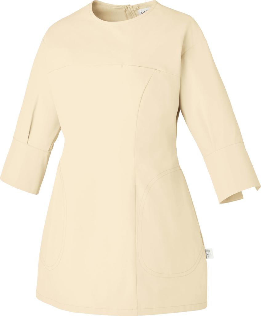 UNITE DIVISION OF ME Women's Top (3/4 Sleeves) [Waterproof/Anti-Static/Stretch/Anti-Bacterial/UV Protection/Easy Care] DOM0006 C-83 Cream, 3L