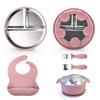 Shockproof Children's Tableware Set Divided Suction Cup Plates Baby Feeding Set  Meal Training