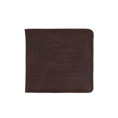 Car Registration Driver's License And Insurance Card Holder - Leather Vehicle Glove Box Automobile Documents Paperwork Organizer