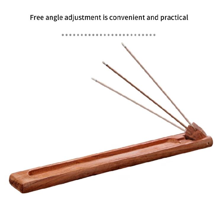 2pcs Wood Incenses Holder With Adjustment Angles Aromatherapies Incenses Holder Great for Office or Home Decoration