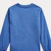 Polo Ralph Lauren Solid Color Logo Embroidered Crew Neck Casual Long Sleeve Kids Tops Blue 323854677-021