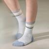 [hiig] No.386 Sky-blue Stripe Sport Socks