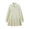 LEDING Women's Pleated Shirt Dress