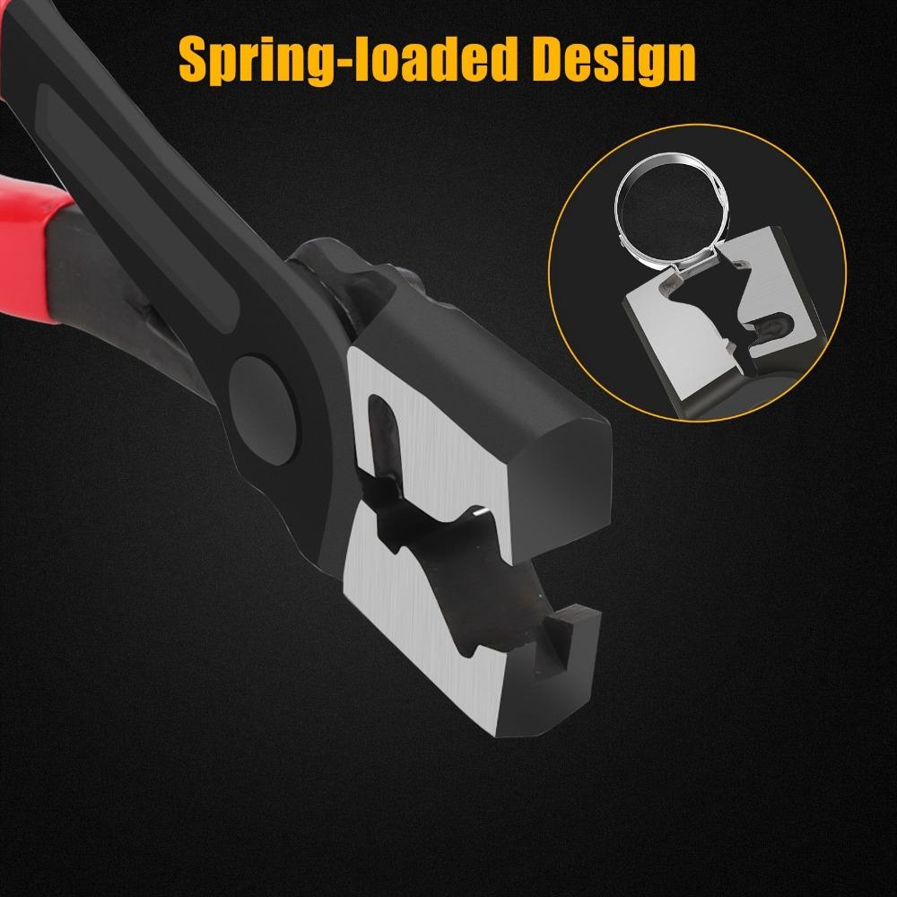 7in Clic-R Type Hose Clamp Plier, CV Boot Clamp Snap Pliers, Heavy-Duty Metal for Car Water Air Conditioner Pipe Repair