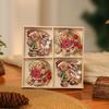 Christmas decorations wooden box 12pcs wooden Santa pendant gingerbread man decoration Christmas gift
