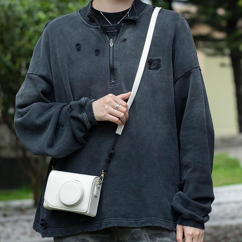 PU Camera Bag Sony ZV-E10 Canon PowerShot V1 Compact Video Small Crossbody Pouch With Shoulder Strap