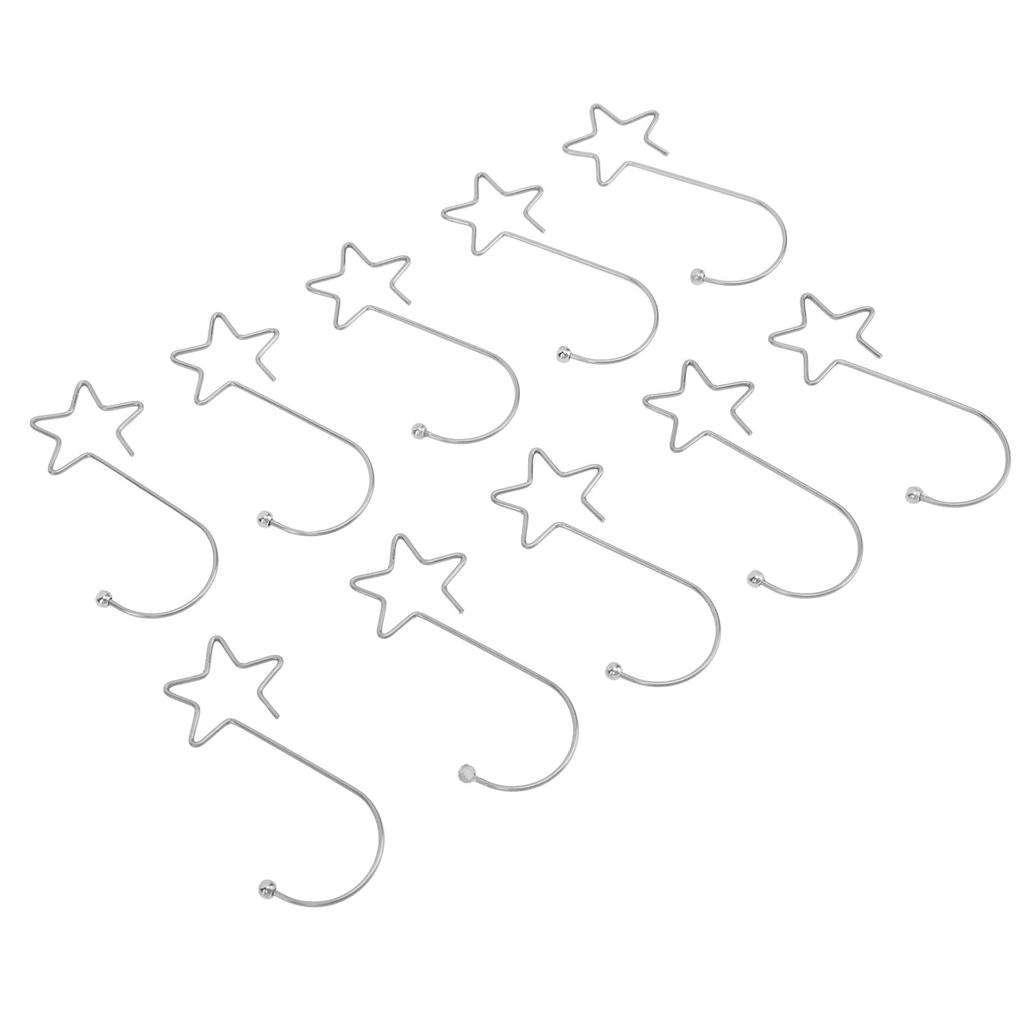 120pcs Star Shaped Christmas Tree Hooks Stainless Steel Decoration Hangers for Easter Halloween Party