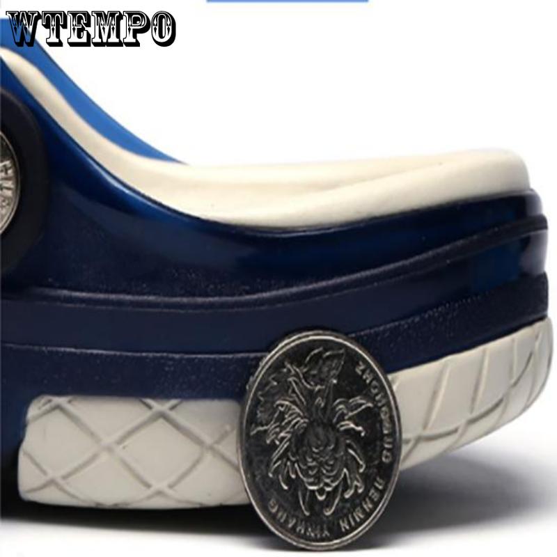 Sommer menns halvtøfler med tykk bunn Sklisikker hullsko Uformelle sandaler og tøfler Pustende strandsko