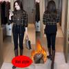 Winter 2025 Fashionable Casual Loose Fit Mother’s Top with Pocketed Jacket
