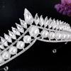 Fashion Rhinestone Pearls Crown Headband Gorgeous Tiaras And Crowns Wedding Head Ornaments Bridal Hair Jewelry Accessories