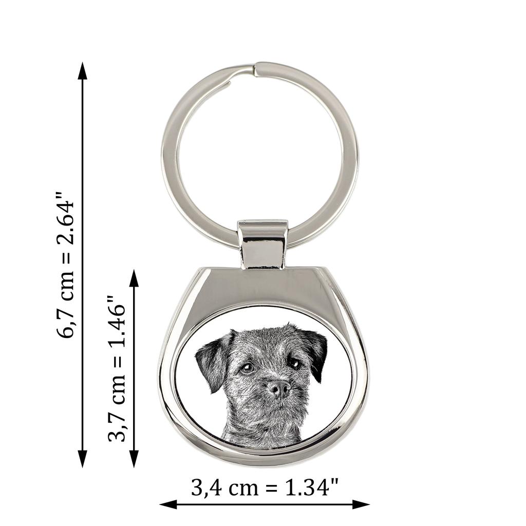 Border Terrier - brelok z psem, brelok z nadrukiem, personalizowana zawieszka od marki Art-Dog