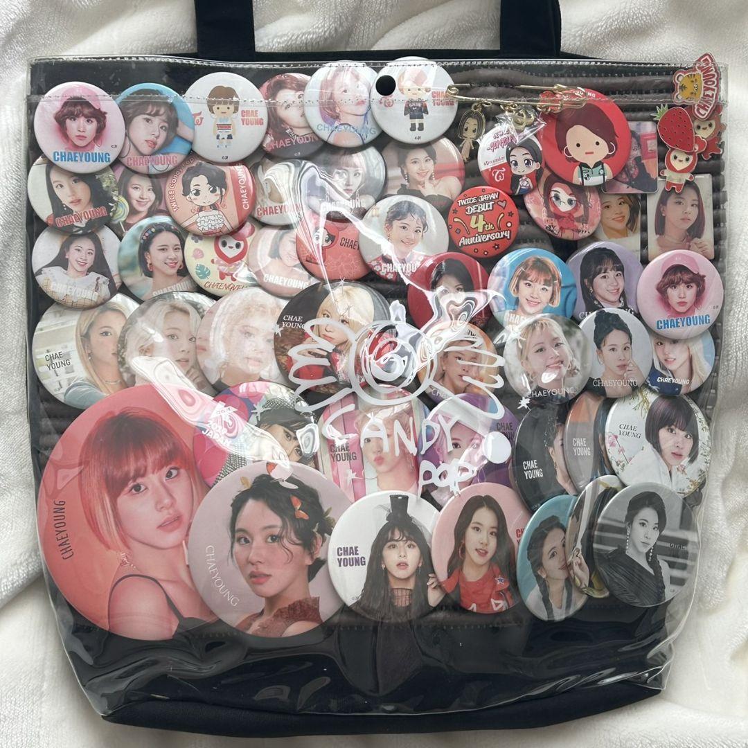 

[USED] Final price! TWICE Chaeyoung Can Badge CANDYPOP Tote Bag Ita Bag