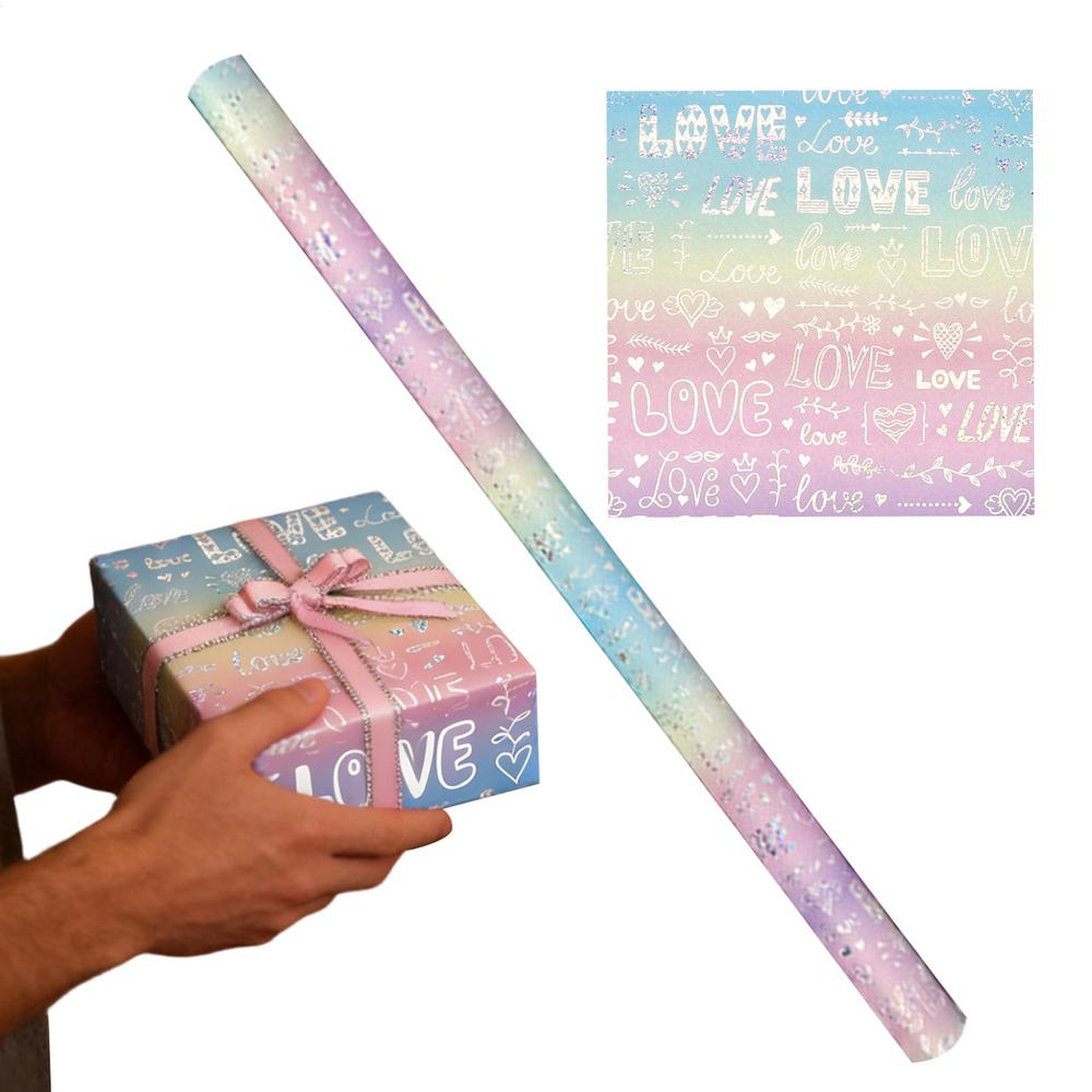 

Wrapping Paper Sheets Valentine s Day Iridescent Gradient Decor Holiday Wrapping Paper Rolls For Adults Children Birthday Party 43x300cm