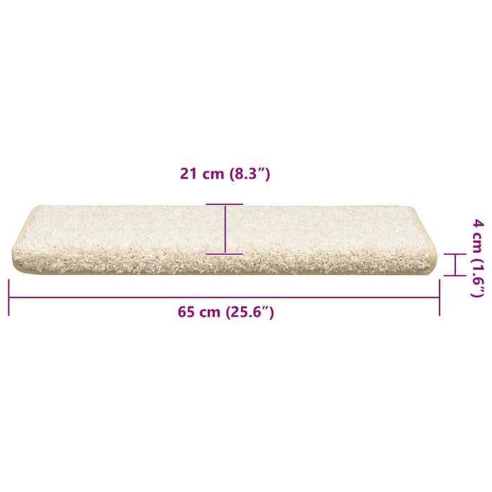 VidaXL Stair Treads 30 Pieces 65 X 21 X 4 Cm White Rectangular Edge 3365831