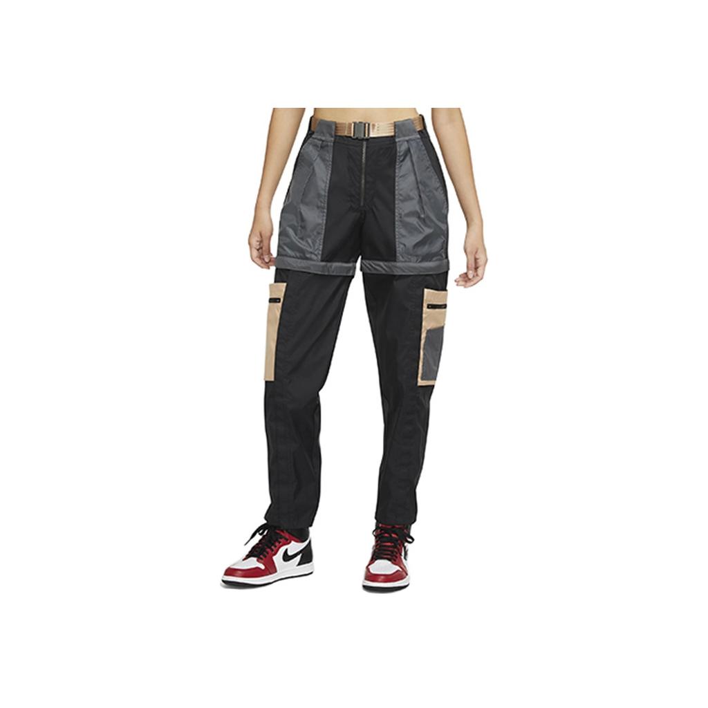 Jordan Spliced Contrast Multi-Pocket Removable Casual Pants Women Bottoms Black DD7098-010