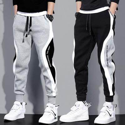Men's Sports Pants Loose Fitting Leggings Patchwork Running Training Casual  Fashion Outfit Trousers