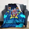 Name Custom Mega man Print Flannel Blanket High Quality Warm Comfortable Cover for All Seasons Perfect for Gifts Home Decor