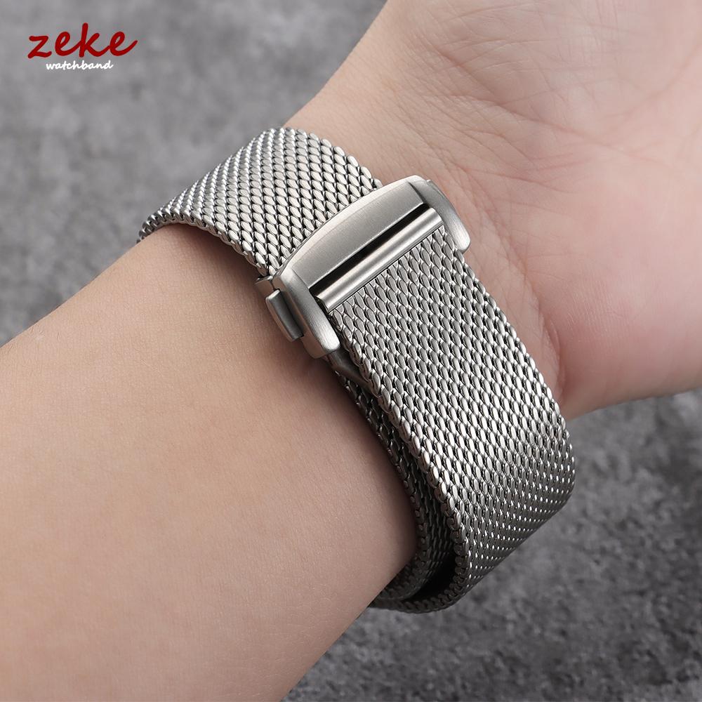 Luxury Stainless Steel Watch Bracelet Silver Milanese Mesh Watch Band Quick Release 20mm 22mm Straps for Omega Seamaster 007