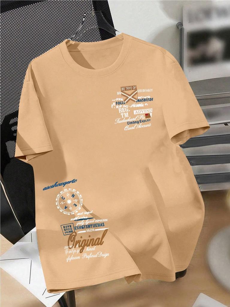 Summer New Style Unisexs Tshirt Street Casual Fashion Simple Soft Comfortable Breathable D Letter Pattern Print