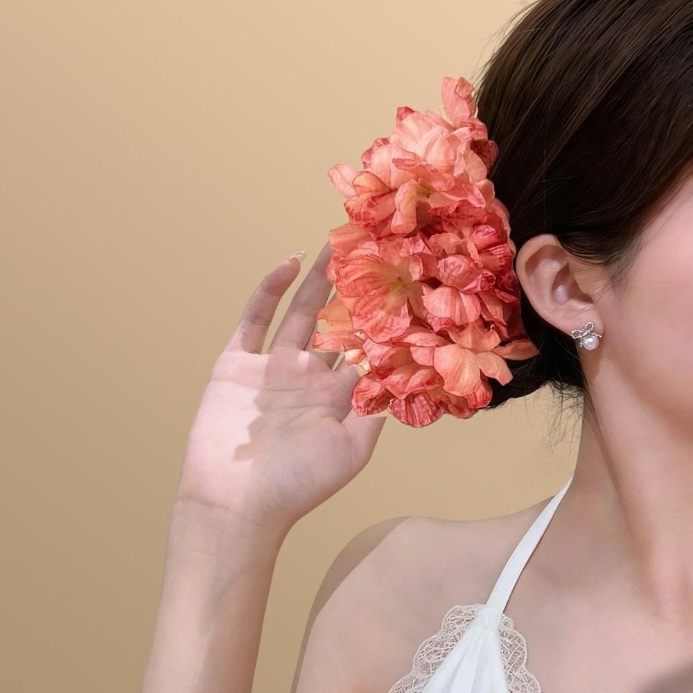 Vintage Sweet Flower Duckbill Clip Simulation Elegant Beach Hair Claw Hair Accessories Chinese Style Vacation Headwear Travel