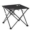 Folding Camping Cloth Table with 2 Cup Holders Carrying Bag Heavy Duty Waterproof Oxford Fabric Outdoor Picnic Beach Hiking Collapsible Table