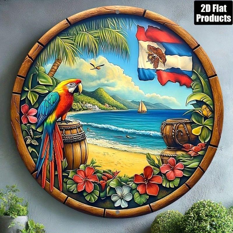Metal Tin Sign 2D Wall Art Home Decor Flat Hanging Decorative Plaque