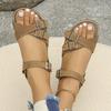 Outer size large size Birkenstock sandals New cross metal buckle platform sandals in summer