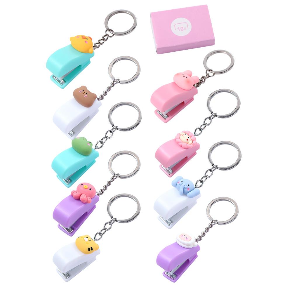 Pendant Mini Student Supplies Size 10 Staples Binding Tools Stapler Key Chain Mini Stapler Stapler