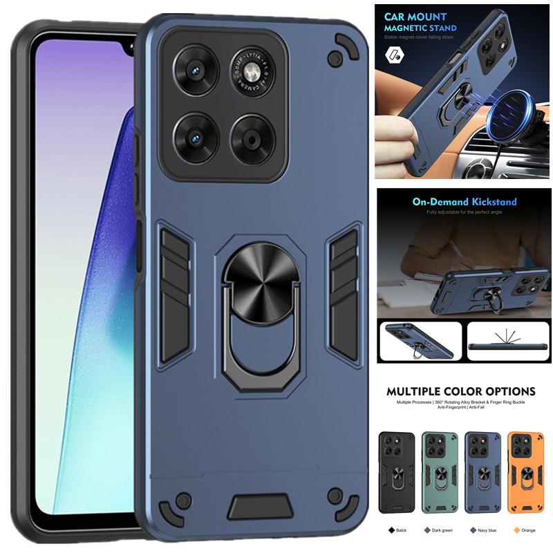 Military Grade Shockproof Case for Motorola Moto G67 G77 G17 Power Protective Cover Ring Stand Holder Fundas Coque