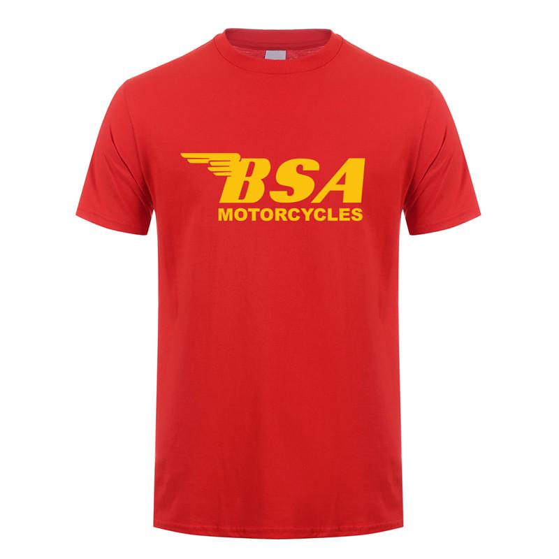 2025 Bsa Motorcycles T Shirt Men Summer Short Sleeve Cotton Bsa T-shirts Tops Man Clothing Fashion Graphics Tops Tee