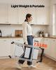 3 Step Ladder, Folding Step Stool with Wide Anti-Slip Pedal and Comfort Handgrip, 150 kg Capacity Portable Aluminum Stepladder, Multi-Use for Kitchen,