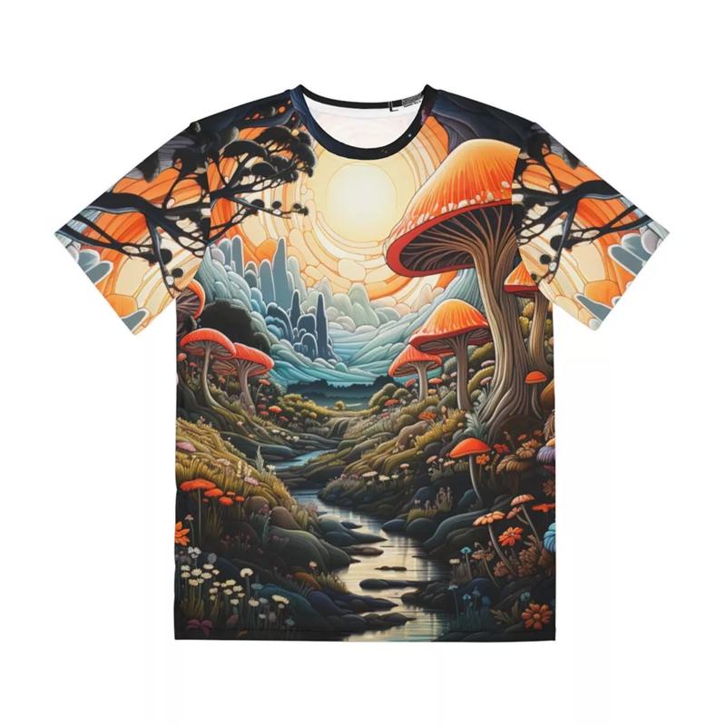 2024 Mushroom T Shirt For Mens Graphic Print Short Sleeve Tops 3D Casual Street Man's T-shirt Oversized Tee Shirt Men Clothing
