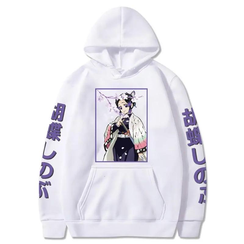 Japanese Animation Autumn Winter Hoodie Shinobu Kocho Sweatshirts Cozy Tops Sweatsuit Oversize Sudadera Hoodies