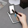 Magnetic Wallet Stand with Mirror Lightweight PU Leather Card Holder Phone Mount for Gym Sports Use