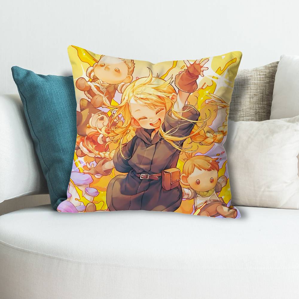DDelicious in DDungeonsS Anime Celebrity Merchandise AllMatch Printed Pillow Case Sofa Car Office Room Decoration Protector