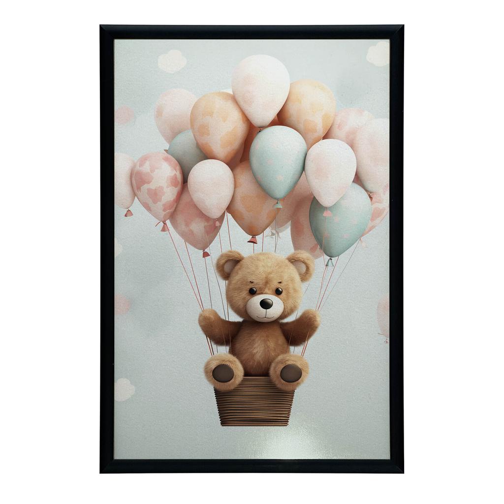 Podniebny Raj Małego Misia Podniebny Raj Małego Misia, 70X100 Cm, Rama Drewniana Ciemny Brąz, Papier Matowy 230 Gsm