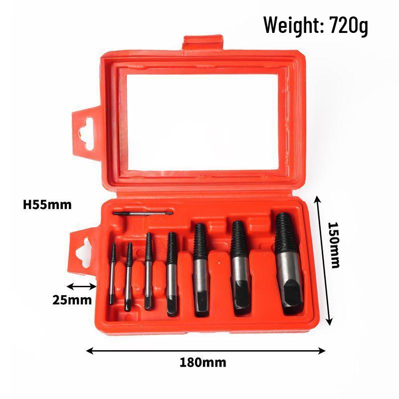 10-Piece Damaged Screw Extractor Set - Coarse & Fine Threads