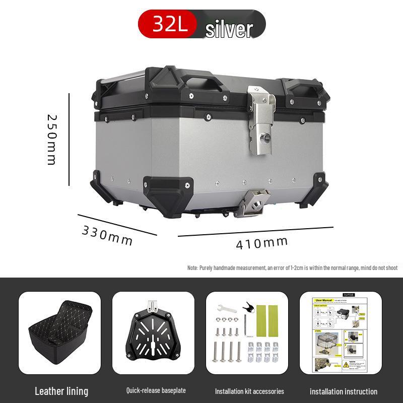 45L/100L Large Capacity Aluminum Alloy Electric Vehicle Tail Box for Motorcycles & Electric Bicycles