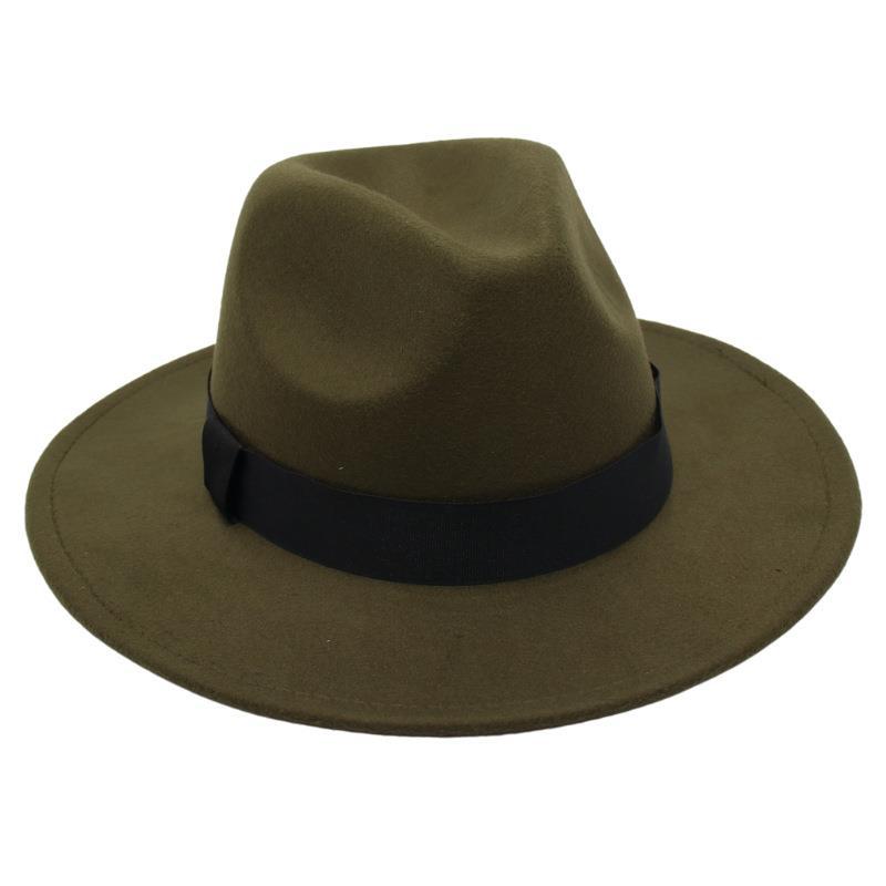 Shanghai Fedora Hat Tie-Dye Top Hat Jazz Hat Men And Women Felt Hat Temperament Woolen Hat Trend