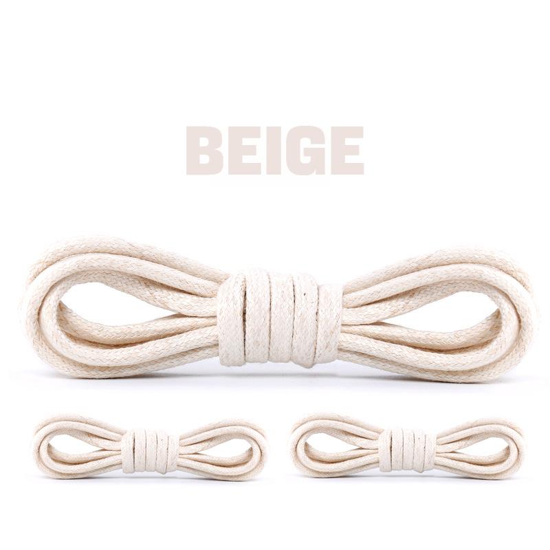 1Pair Cotton Waxed Shoelaces Round Rope Shoe laces Boots Laces for Shoes Waterproof Leather Shoelace 60/80/100/120/140/180cm