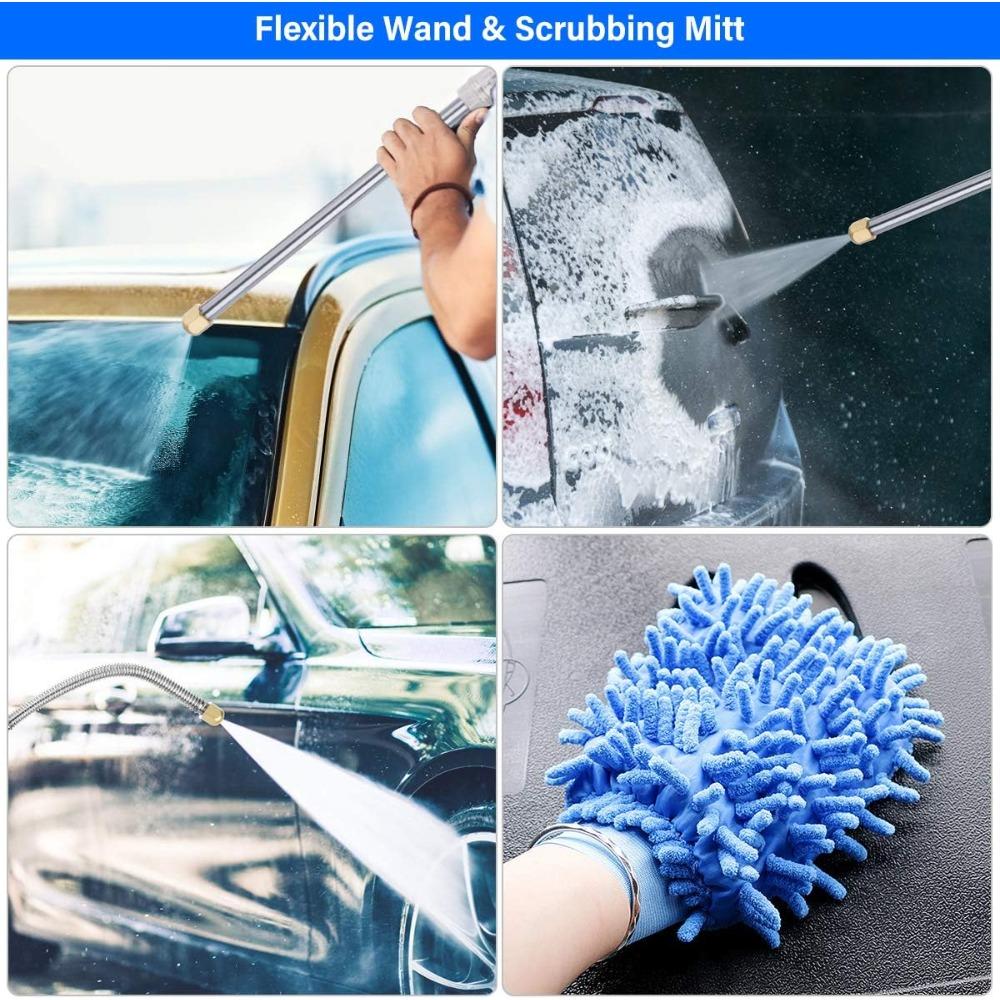 High-pressure Water Jet Cleaning Gun, High-pressure Hose Nozzle Cleaning Rod Nozzle Glass Window Cleaning Sprayer