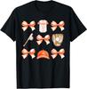Baseball Game Day Orange Coquette Bow Baseball Mom Retro T-Shirt