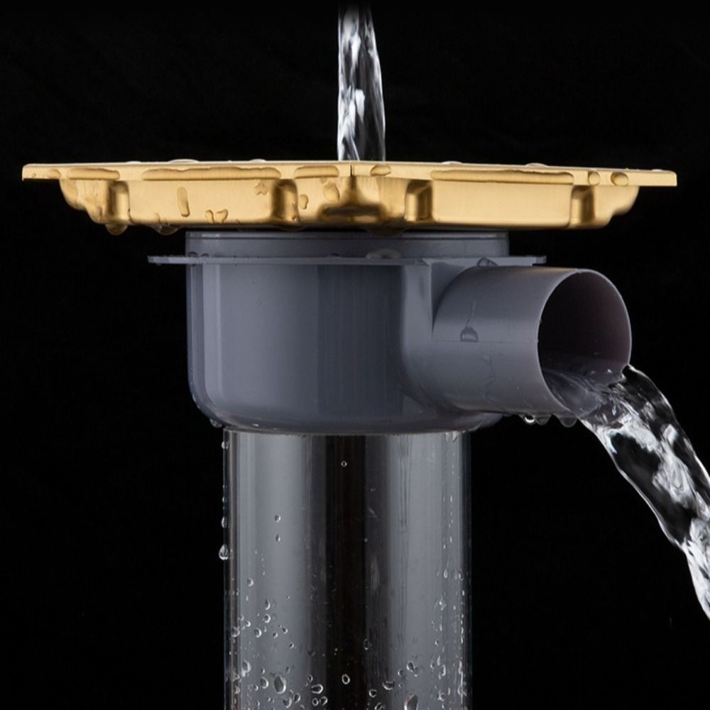 Geruchshemmende Duschrinne mit großem Durchfluss 304 Edelstahl Duschroste Quadratischer Bodenablauf Toiletten