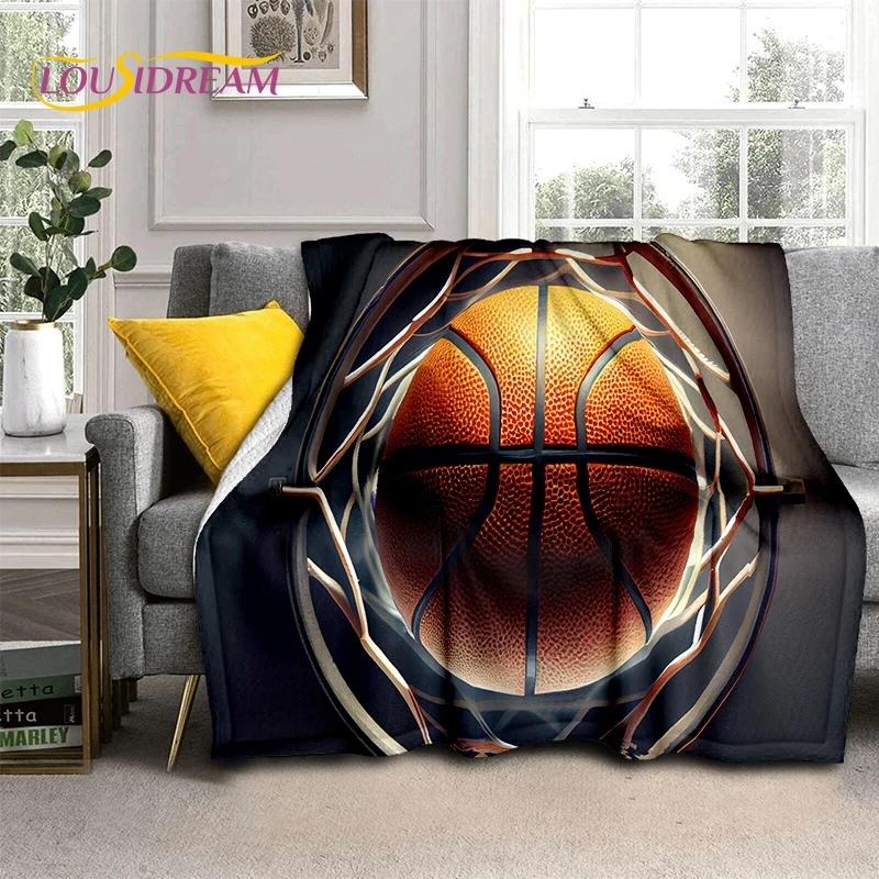 Latest Basketball Court Frame Soft Flannel Blanket for Beds Bedroom Sofa Picnic,Throw Blanket for Cover Outdoor Leisure Nap Gift