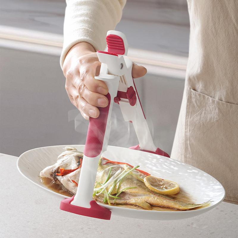 Hot Dish Gripper Anti Scald Pot Clamp Non-Slip Heat Insulation Pot Holder Clamp For Baking Cooking 2-in-1 Hot Bowl Tongs