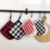 1Pc Red Black Plaid Grid Duckbill Insulation Glove Pad Table Mat Microwave Oven Mitts Baking Tool
