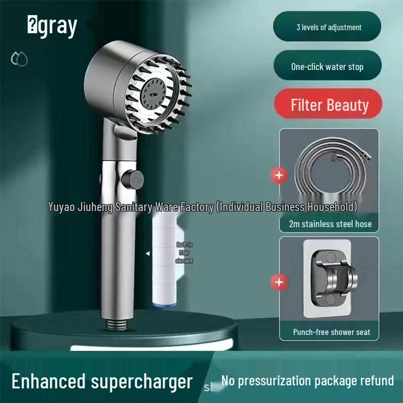 Lotus Handheld Shower Head with Powerful Spray and Filter